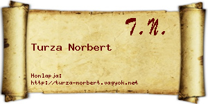 Turza Norbert névjegykártya