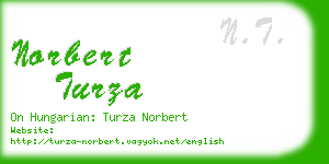 norbert turza business card